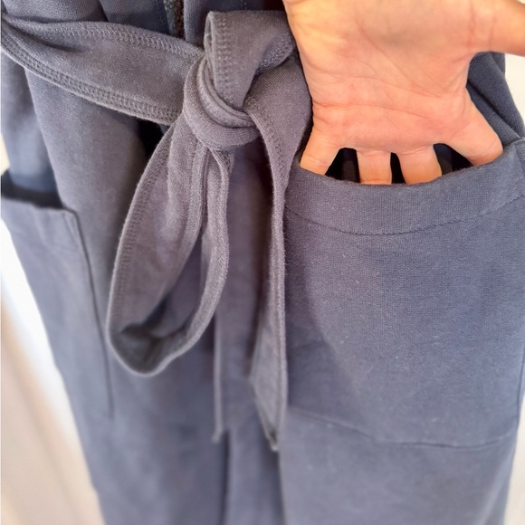 L.L.BEAN Rugby Robe In Navy/ Charcoal Sz S - Picture 5 of 10